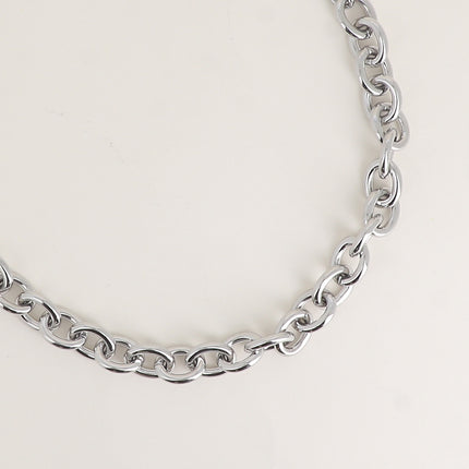 Collier - maille épaisse, anneaux ovales