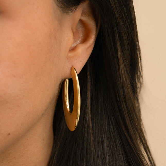 Creoles - thick oval ring