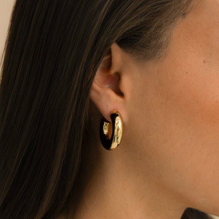 Hoop earrings - 30mm thick ring