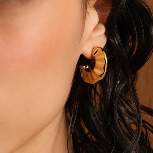 Brélys creole earrings - wavy