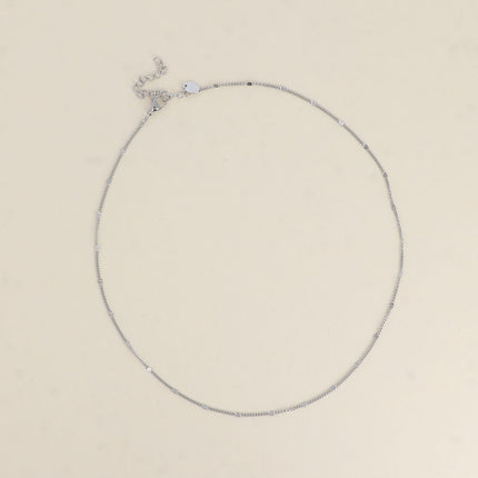 Collier - mailles gourmettes fines et plates 40+5 cm