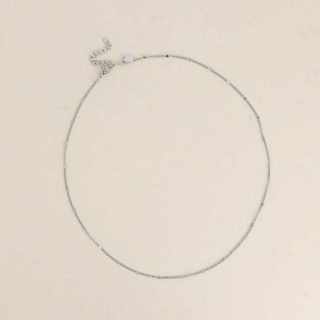 Collier - mailles gourmettes fines et plates 40+5 cm