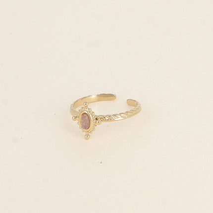 Bague Karima - pierre naturelle ovale
