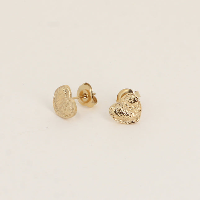 Boucles puces - coeur texturé