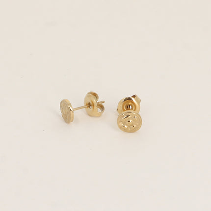 Boucles puces - pièce ronde texturée