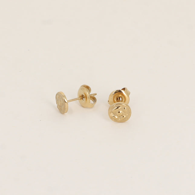 Boucles puces - pièce ronde texturée