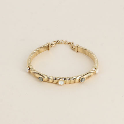Jonc strié Eden - cristaux Swarovski® PP20
