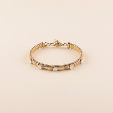 Jonc strié Eden - cristaux Swarovski® PP20