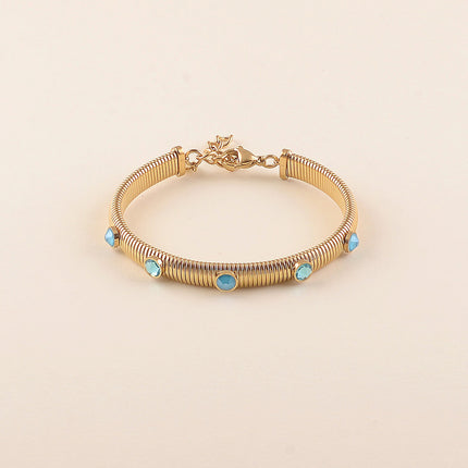 Jonc strié Eden - cristaux Swarovski® PP20