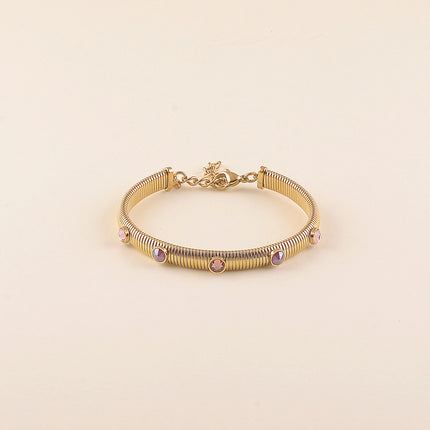 Jonc strié Eden - cristaux Swarovski® PP20