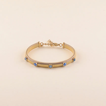 Jonc strié Eden - cristaux Swarovski® PP20
