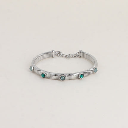 Jonc strié Eden - cristaux Swarovski® PP20