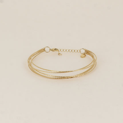 Bangle - 5 thin grooved rings