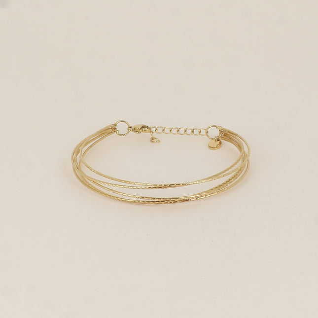 Bangle - 5 thin grooved rings