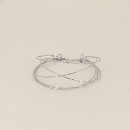Bangle - 5 thin grooved rings