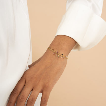 Lorraine 3-strand bracelet - natural stones