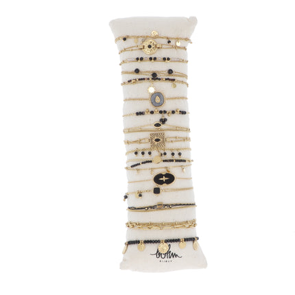 Set of 16 bracelets - gold - average price of €5.70/pc
