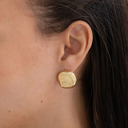 Stud earrings - curved square 2cm