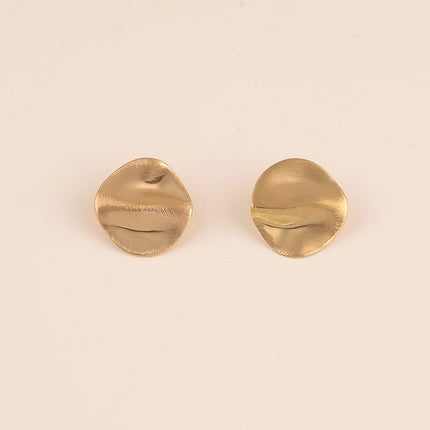 Boucles puces - pièce ronde ondulée effet brossée