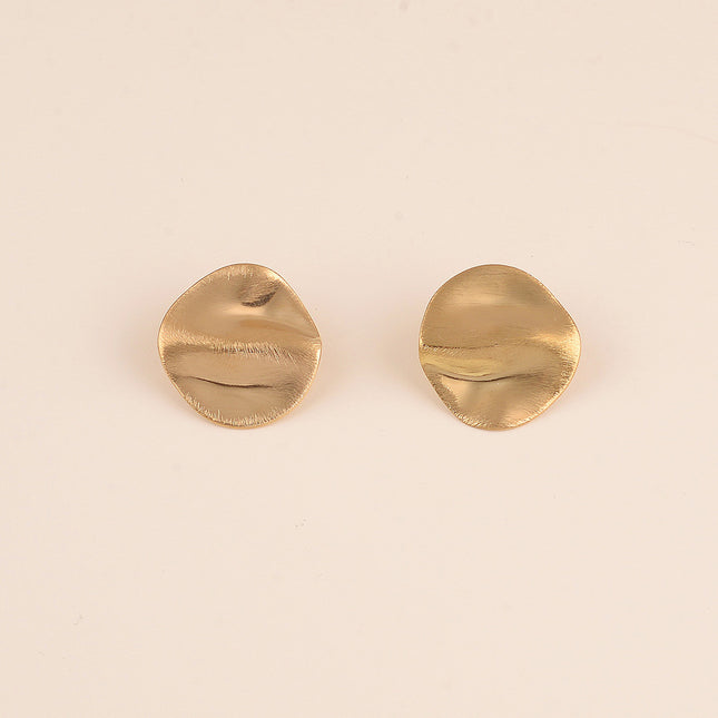 Boucles puces - pièce ronde ondulée effet brossée