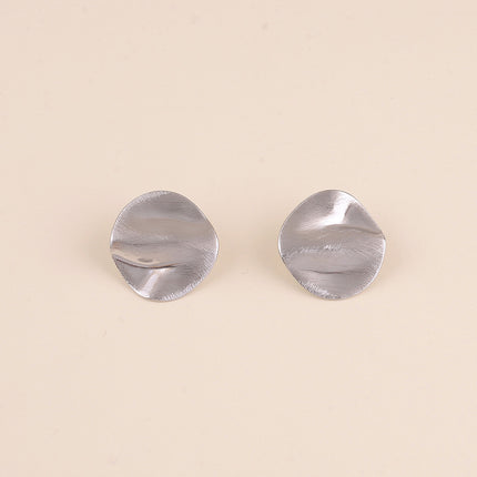 Boucles puces - pièce ronde ondulée effet brossée