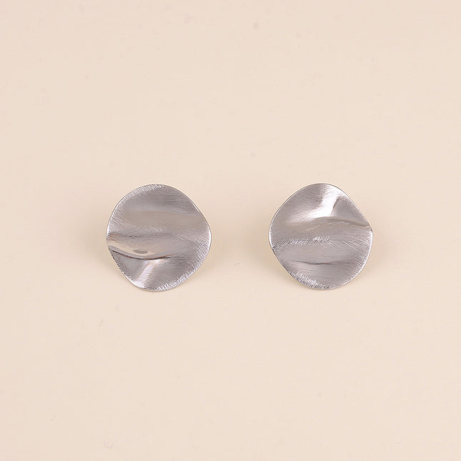 Boucles puces - pièce ronde ondulée effet brossée