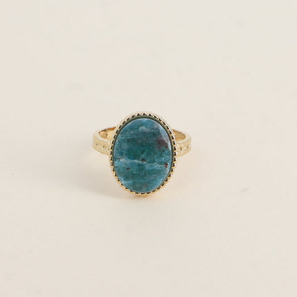 Bague Eline - pierre naturelle ovale