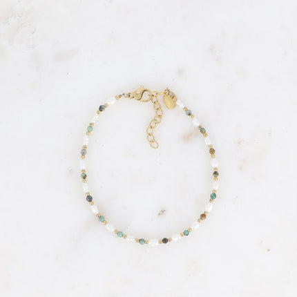 Bracelet Alana - perles d'eau douce et pierres naturelles