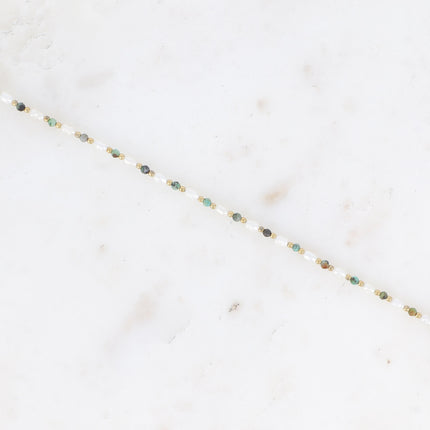 Bracelet Alana - perles d'eau douce et pierres naturelles