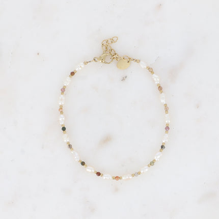 Bracelet Alana - perles d'eau douce et pierres naturelles
