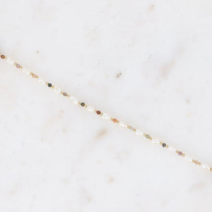 Bracelet Alana - perles d'eau douce et pierres naturelles