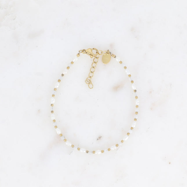 Bracelet Alana - perles d'eau douce et pierres naturelles