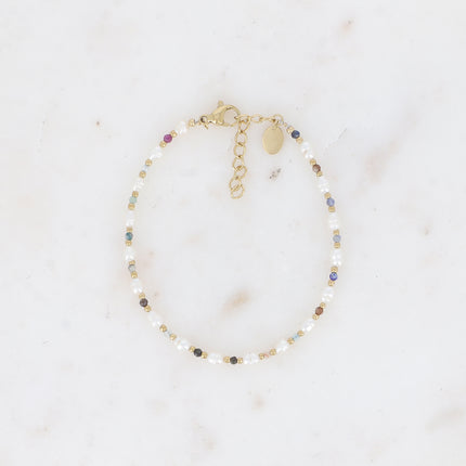 Bracelet Alana - perles d'eau douce et pierres naturelles