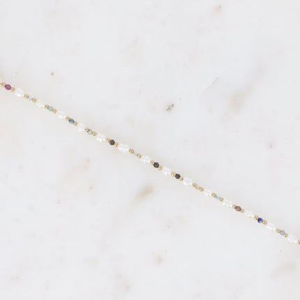 Bracelet Alana - perles d'eau douce et pierres naturelles