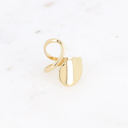 Bague ouverte - formes arrondies, ajourée et pleine