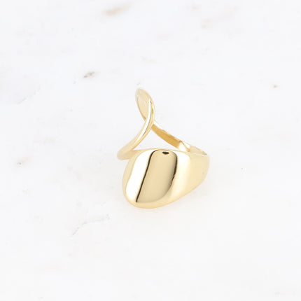 Bague ouverte - formes arrondies, ajourée et pleine
