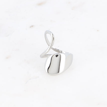 Bague ouverte - formes arrondies, ajourée et pleine
