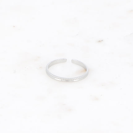 Bague fine - anneau lisse et strié