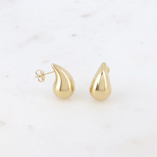 Boucles pendantes Isaé S - goutte bombée 12x20mm