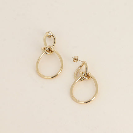Boucles pendantes - double anneau et noeud