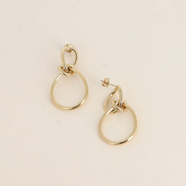 Boucles pendantes - double anneau et noeud