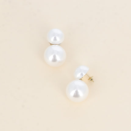 Boucles pendantes Kenzah - deux acétates, demi boule et boule pendante