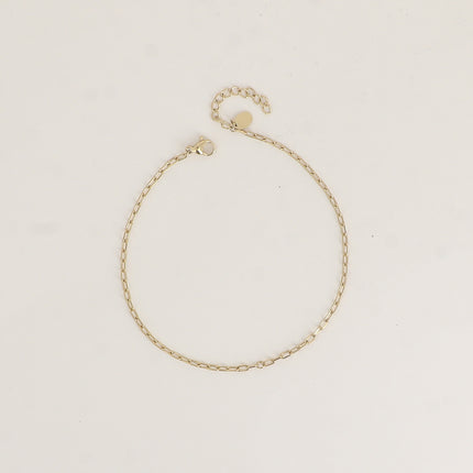 Chaîne de cheville fine - maille ovale