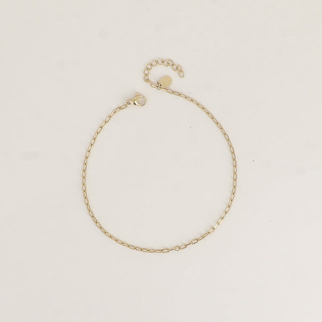 Chaîne de cheville fine - maille ovale
