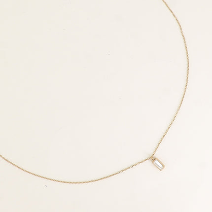 Collier - cristal rectangulaire