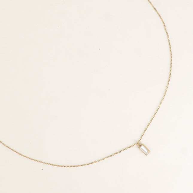 Collier - cristal rectangulaire