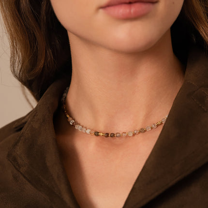 Collier Clémence - pierres naturelles cubiques