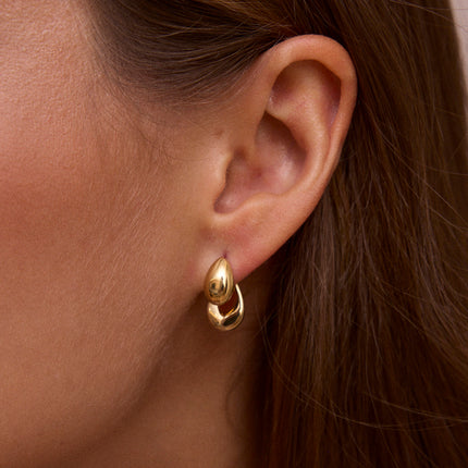 Earrings, flea-shaped drops