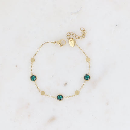 Bracelet Riley - pastilles rondes et cristaux Swarovski® PP20