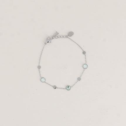 Bracelet Riley - pastilles rondes et cristaux Swarovski® PP20
